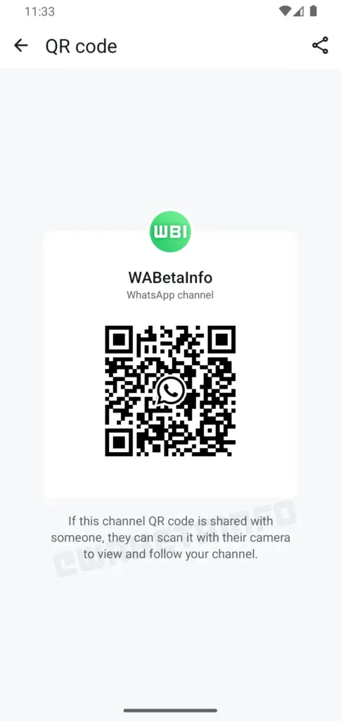 WA QR CODE VIEW FOLLOW CHANNEL F