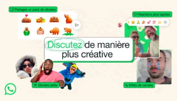 WhatsApp : Stickers selfie, effets caméra et réactions simplifiées !