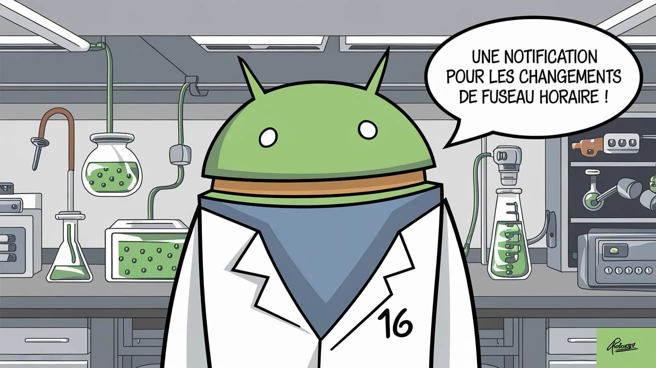 Android 16 : Une notification pour les changements de fuseau horaire !