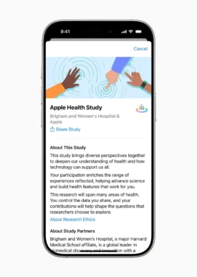 Apple Health Study in Research a 2