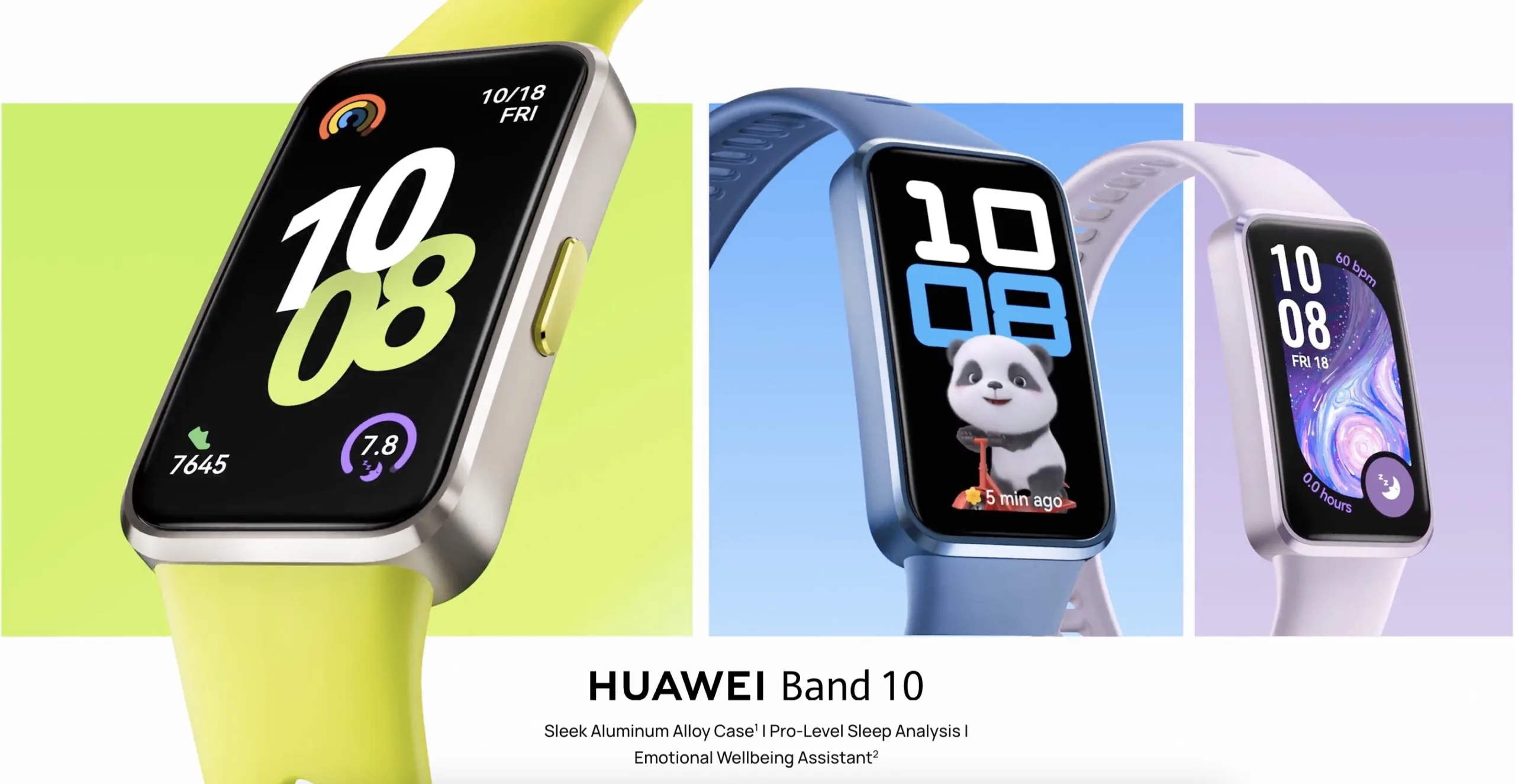 Huawei Band 10 : Design élégant, suivi de santé avancé et autonomie record !