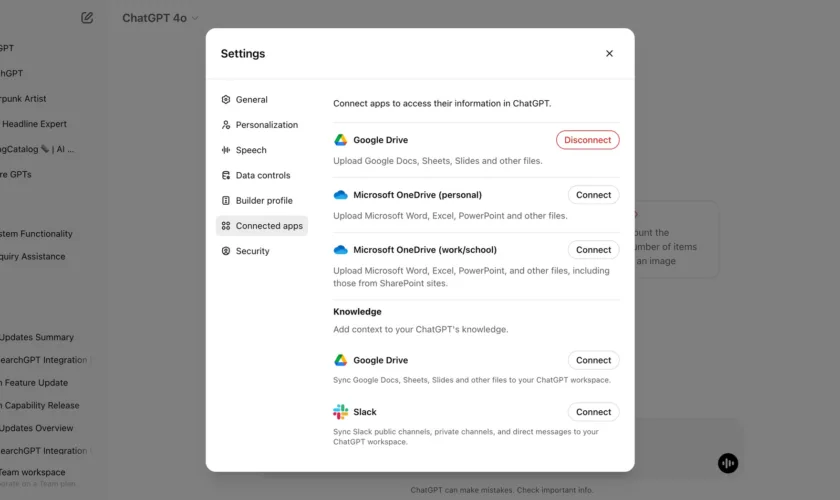 ChatGPT Connectors, une nouvelle fonctionnalité pour connecter ChatGPT aux outils d'entreprise
